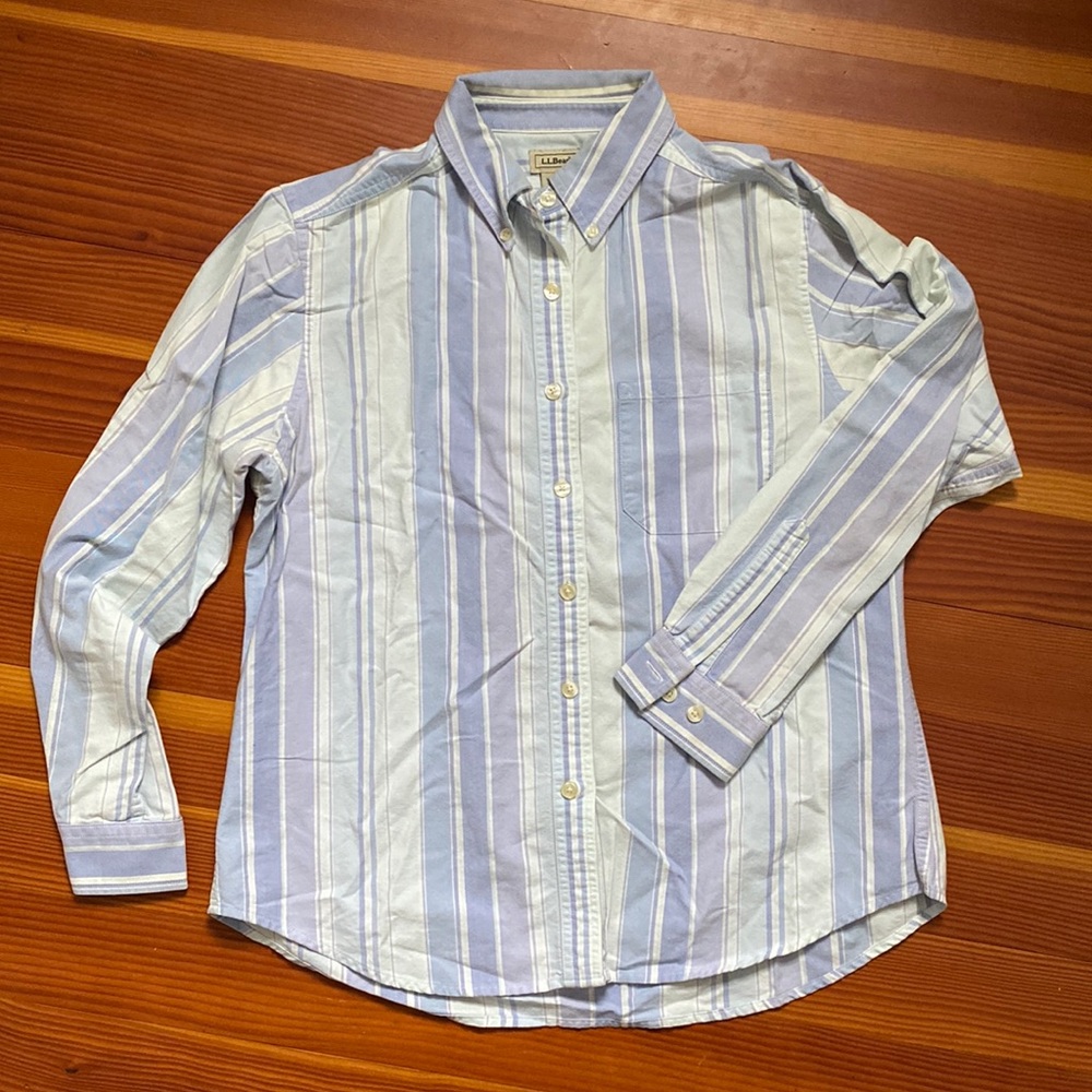 Vintage LL Bean Women’s Striped Button Down